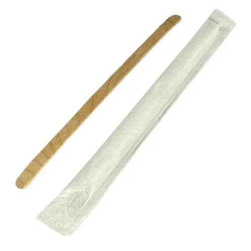 Agitateur à café en bois, emballé individuellement, 5.5in